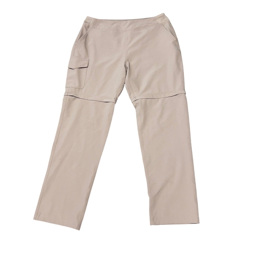 Free Country Women's Convertible Hiking Pants Large Tan Zip Off Cargo Outdoor